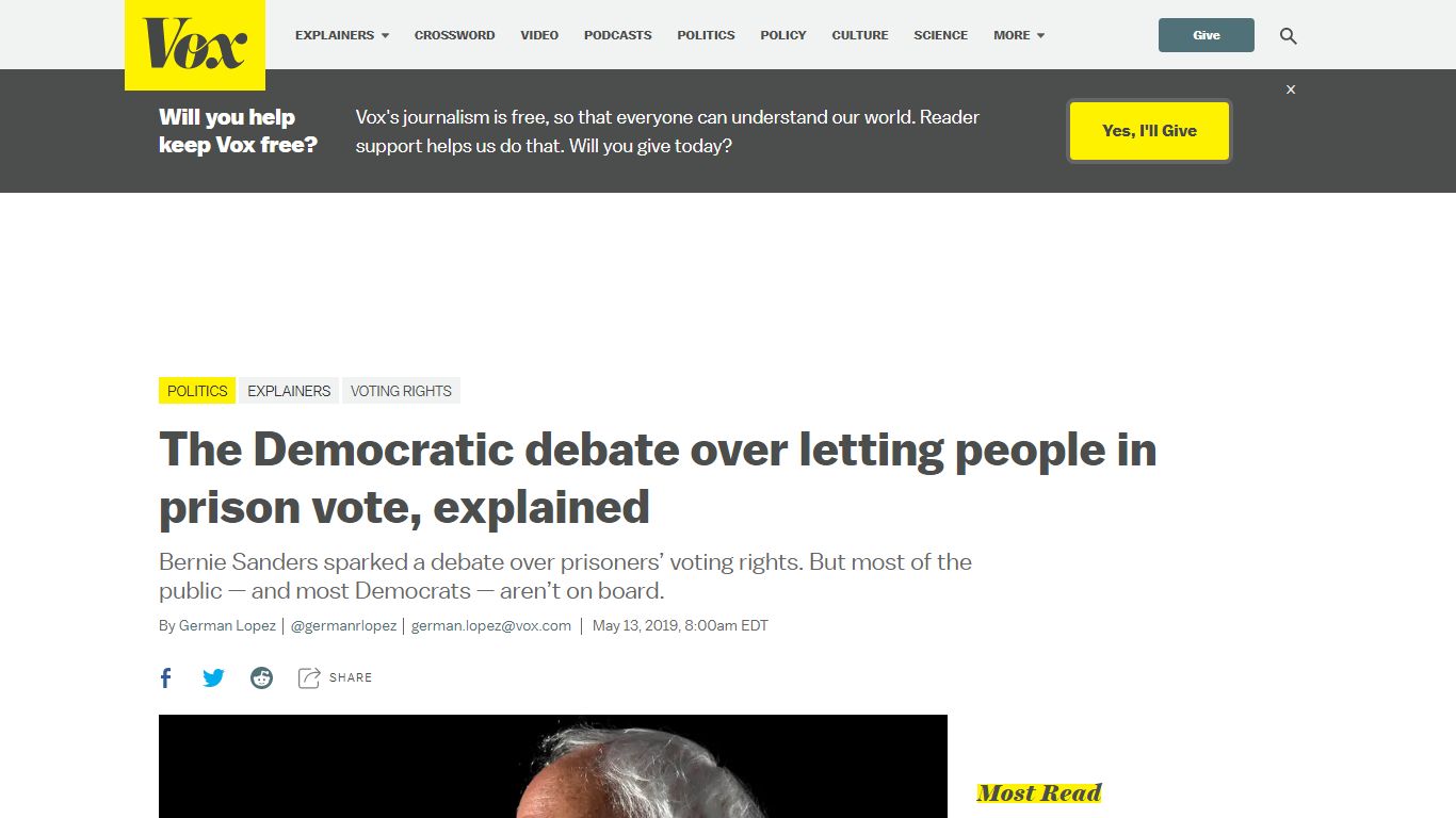 The Democratic debate over prisoners’ voting rights, explained - Vox